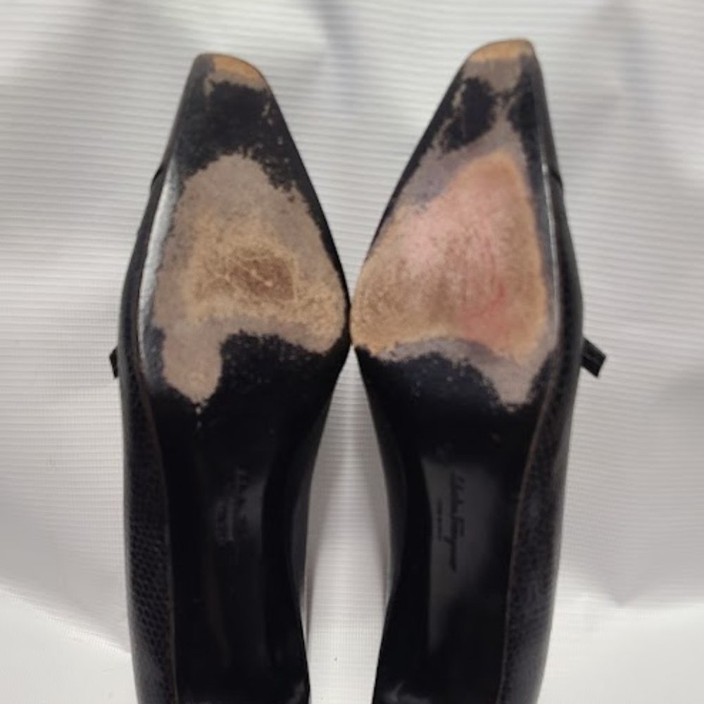 Salvatore Ferragamo Heels 6 B Black - Picture 6 of 9